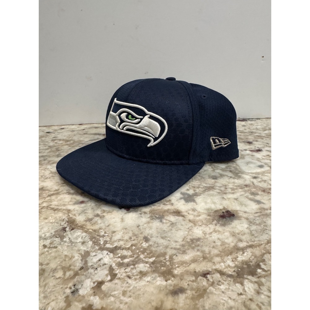 Seattle Seahawks New Era 9FIFTY Snapback Hat Navy Blue NFL Adjustable Cap